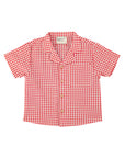 Piupiuchick Gingham Shirt With Denim Shorts