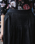 Hev And Bloom Black Balloon Skirt With Certical Tucks Detail