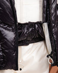 Ellabee Black Off White Lining Julia Ski Down Jacket