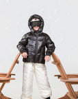 Ellabee Black Off White Lining Julia Ski Down Jacket