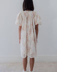 Petite Amalie Vintage Embroidered Overlay Ditsy Dress
