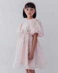 Petite Amalie Delicate Border Print Silk Linen Dress