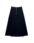 Zaikamoya Black Corduroy Selena Skirt