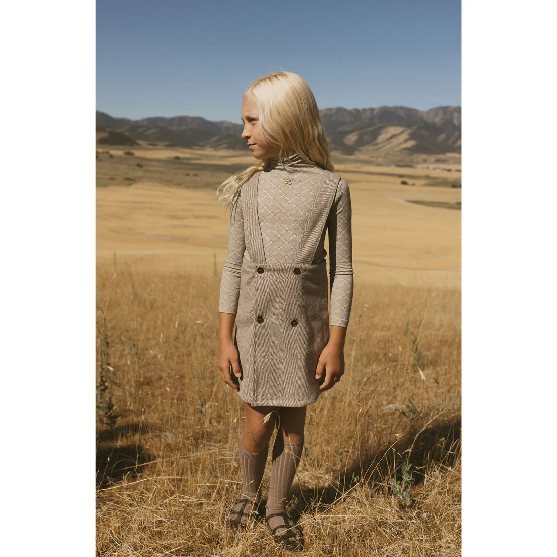 L By Ladida Herringbone Suspender Skirt
