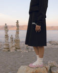 Elements Black Knee Length Sweat Skirt