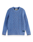 Scotch And Soda Blue Cable Knit Sweater