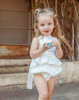 Noma Tan Vine Embroidery Romper