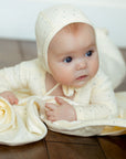 Noggi Dot Pattern Velour Wrap Footie Set