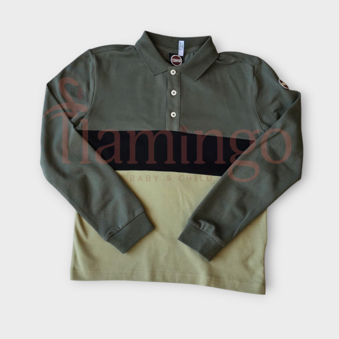 Colmar Color Block Pique Polo With Contrast Collar