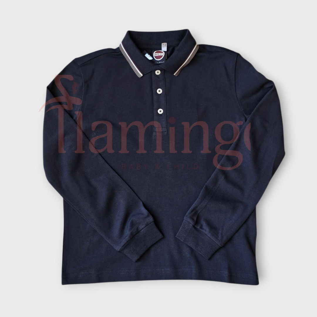 Colmar Navy LS Pique Polo
