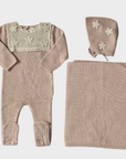 Bebe Organic Earthy Lucette Collar Footie Set