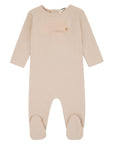 Noggi Pink Velour Patch Footie Set