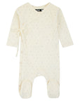 Noggi Dot Pattern Velour Wrap Footie Set