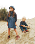Calla Lili Denim Blue Suspender Dress