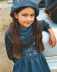 Calla Lili Denim Blue Suspender Dress
