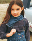 Calla Lili Denim Blue Suspender Dress