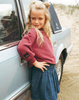 Calla Lili Denim Blue Pleats Skirt