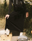 Elements Black Maxi Skirt With Fly Front