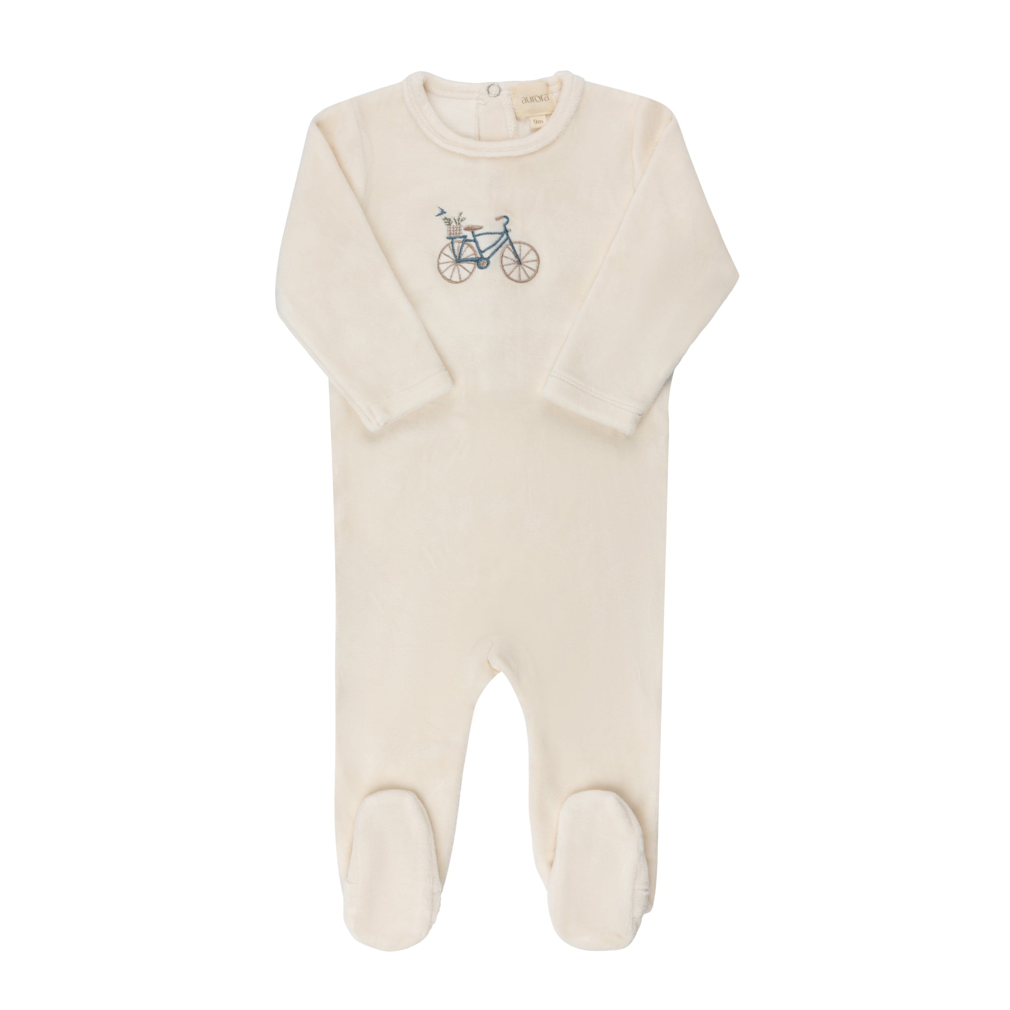 Aurora Rocking Velour Bicycle Boy Footie