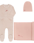 Ely's And Co Velour Stripe Footie Set