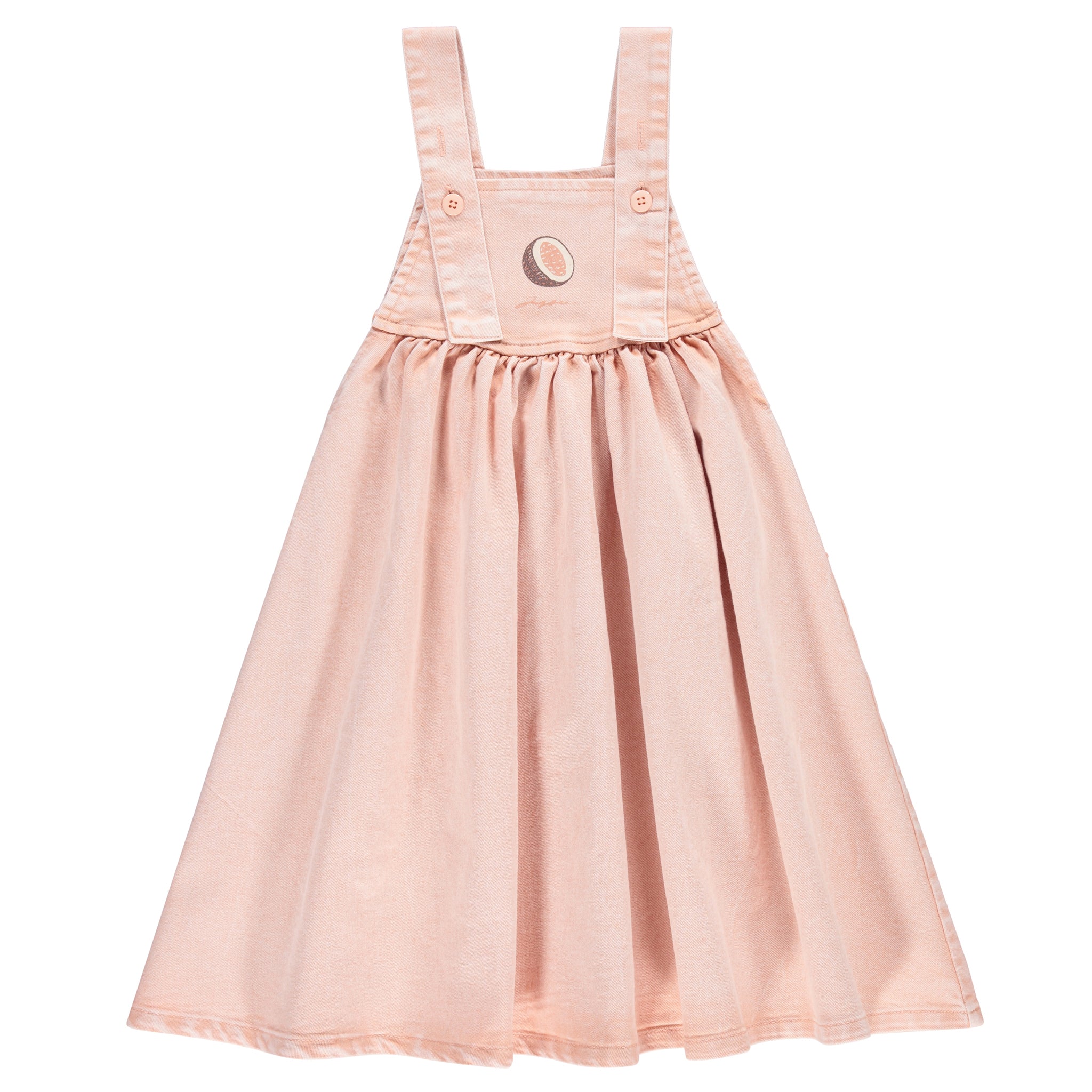 Jaybee Pink Sand Coconut Denim Dress – flamingobabychild