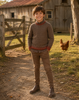 Pernille Brick and Brown Knit Sweater