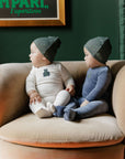 Ely's And Co Velour Plaid Bear Footie Set
