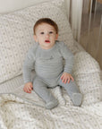 Ely's And Co Velour Stripe Footie Set