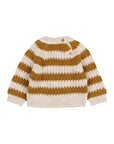 Buho Ocre Stripes Sweater With Overall