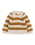 Buho Ocre Stripes Sweater With Overall