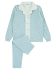 Miss Mini Pointelle Knit Boy Shabbos Set