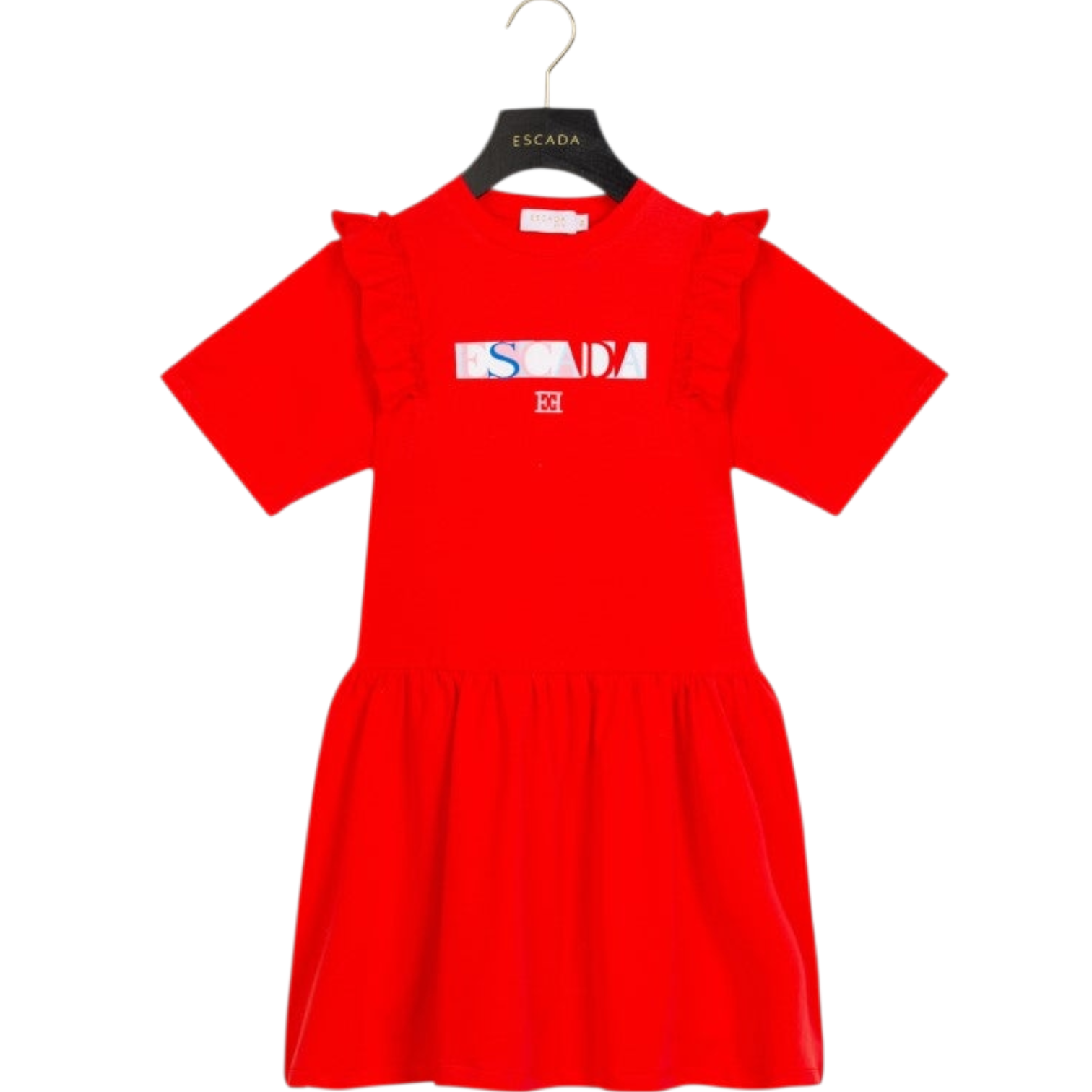 Escada Red Short Sleeve Dress – flamingobabychild