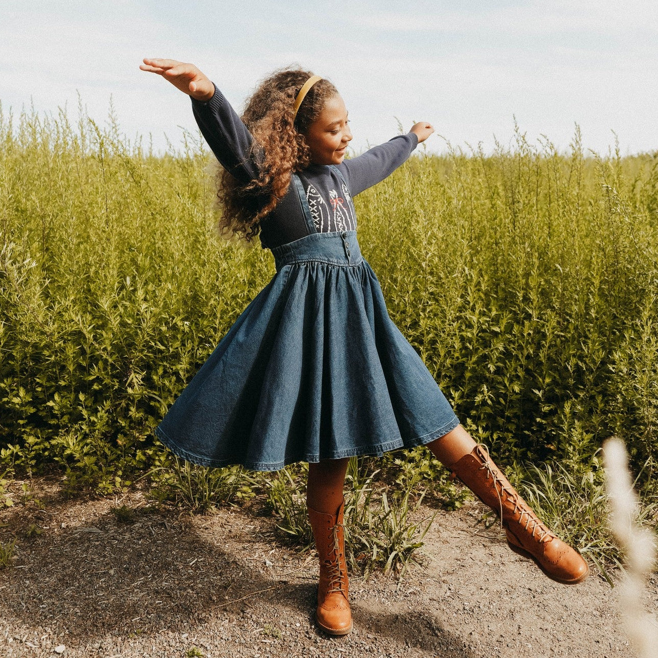 seed denim dress Peach Kids Jumper 6y Ladies dresses Color:Cafe Quince Women's Mongolian Cashmere tag:[nurse] it holds its structure