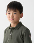 Colmar Green LS Pique Polo With Contrast Collar