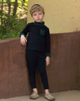 Miss Mini Rhinestone Bow Boys Shabbos Set