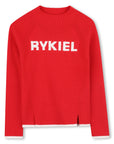 Sonia Rykiel Red High Neck Sweater