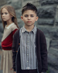 Cottier Grey Elliot Stripe Shirt