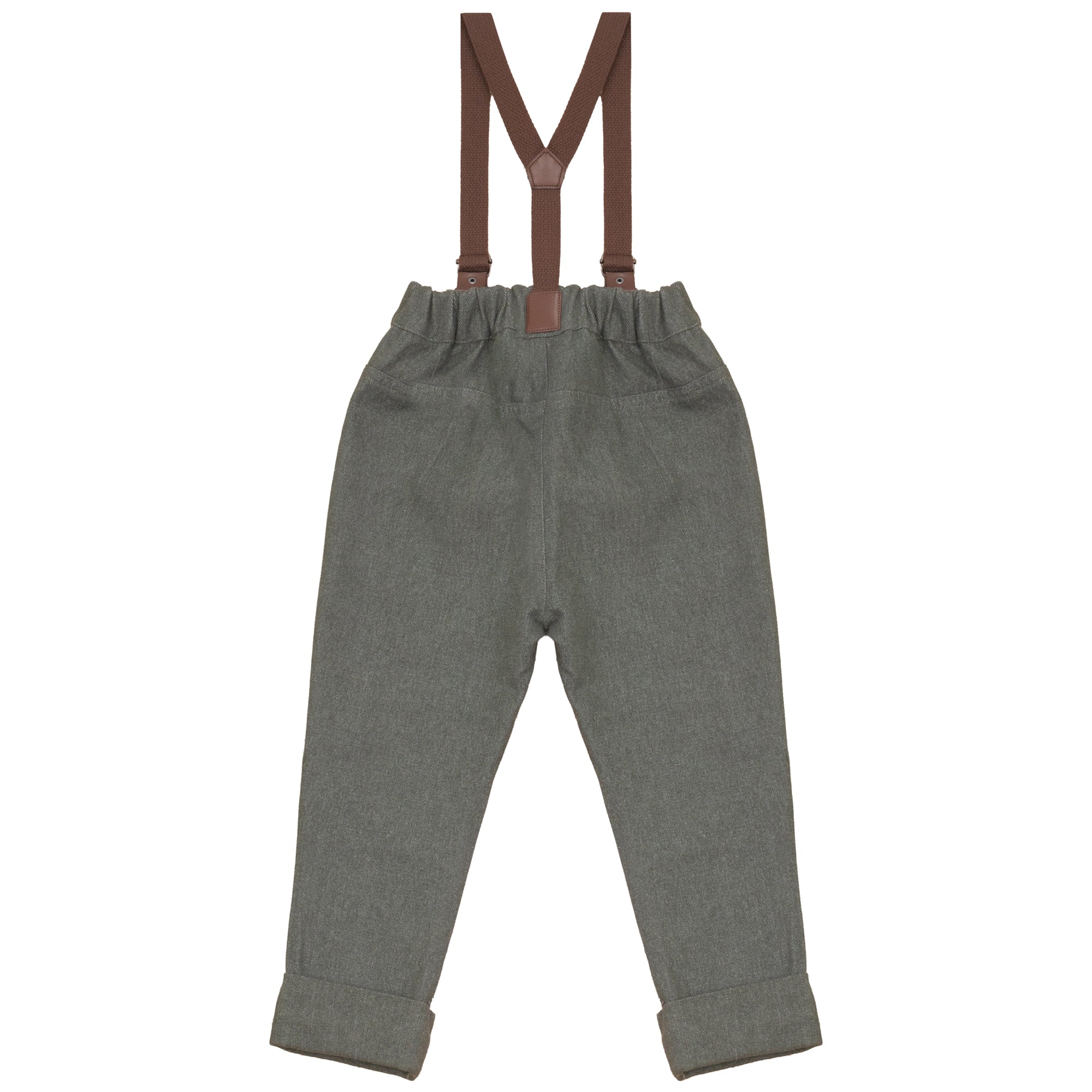 Calla Lili Boys Green Suspender Pants – flamingobabychild
