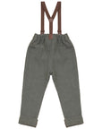 Calla Lili Boys Green Suspender Pants