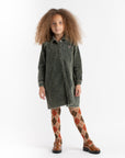 Birnham On The Sea Moss Green Oversized Shirt Dress
