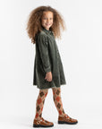 Birnham On The Sea Moss Green Oversized Shirt Dress