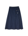 Crew Kids Denim Sofi Pleated Maxi Skirt
