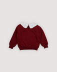 The New Society Plum Fantasy Collared Sweatshirt