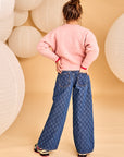 AO76 Fluo Teen Light Rosa Brand C-Neck Sweatshirt