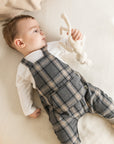 Petit Indi Checked Overall Set