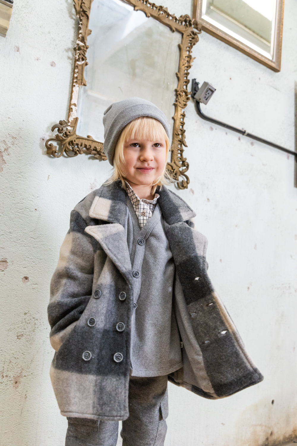 Petit Indi Checked Coat – flamingobabychild