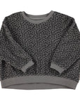 Piupiuchick Grey Animal Print Terry Cotton Sweatshirt