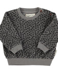Piupiuchick Grey Animal Print Terry Cotton Sweatshirt