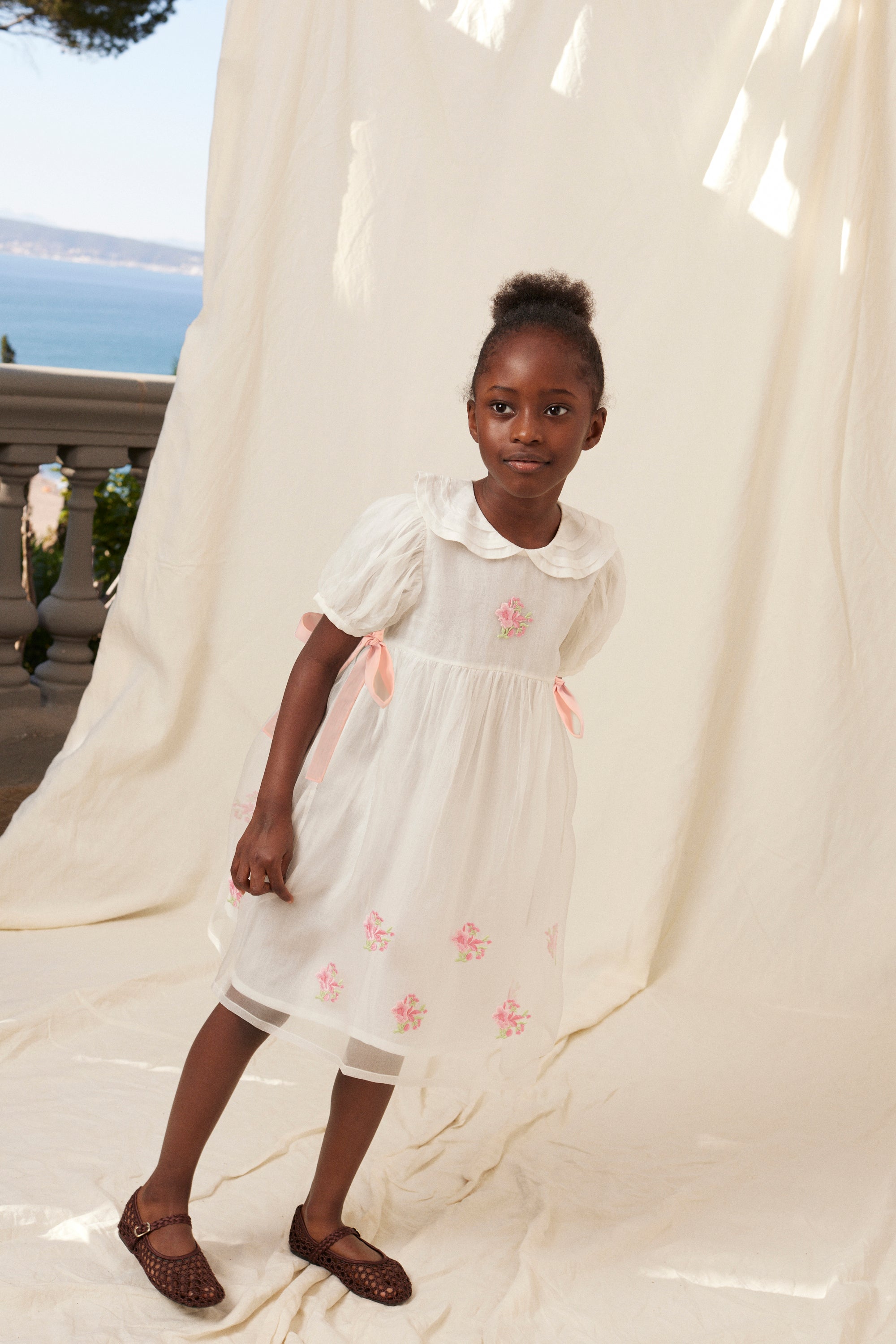 bebe embroidered dress Petite Amalie Rosebud Embroidered Dress (1391) main image 0