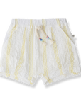 One + In The Family Yellow Striped Shorts Set